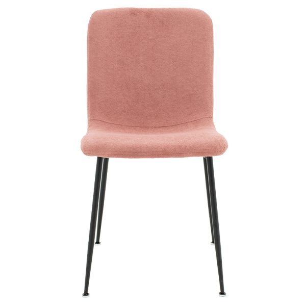 093 000017 3 Chair Gratify pakoworld fabric boucle rotten apple-black metal legsIndoor furniture > Chairs