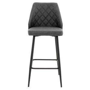 093 000026 3 Bar stool Inflame pakoworld height PU anthracite - metal blackIndoor furniture > Bar stools