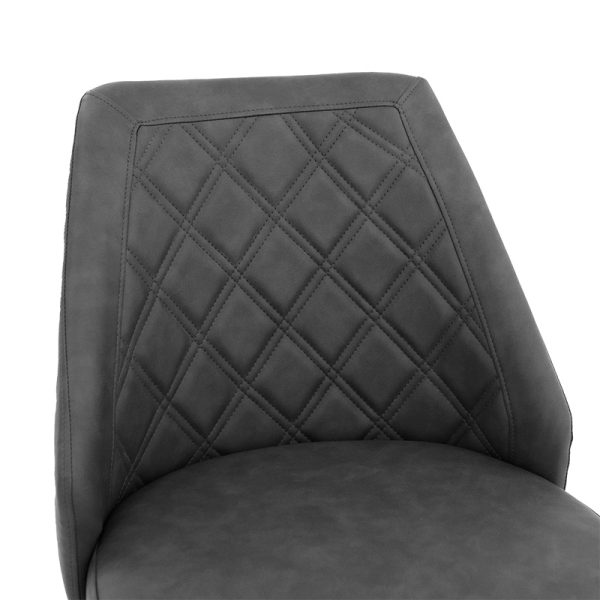093 000026 4 Bar stool Inflame pakoworld height PU anthracite - metal blackIndoor furniture > Bar stools