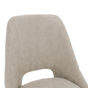 093 000029 4 Bar stool Initiate pakoworld cream teddy fabric-leg black metal 48x56x98cmIndoor furniture > Bar stools