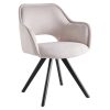 093 000035 Table Dammero pakoworld grey mdf and grey metal leg D100x75cmIndoor furniture > Dining Tables