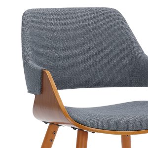 106 000022 4 Armchair Allegra pakoworld gray fabric-walnut legsIndoor furniture > Armchairs