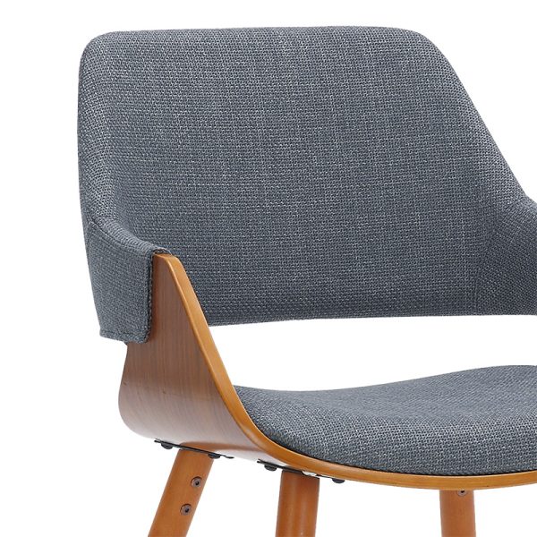 106 000022 4 Armchair Allegra pakoworld gray fabric-walnut legsIndoor furniture > Armchairs