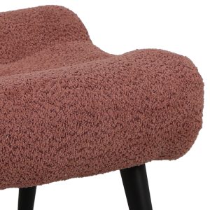 110 000083 2 Silla pakoworld stool - footstool boucle fabric in dusty pink color 68x58x40cmIndoor furniture > Stools
