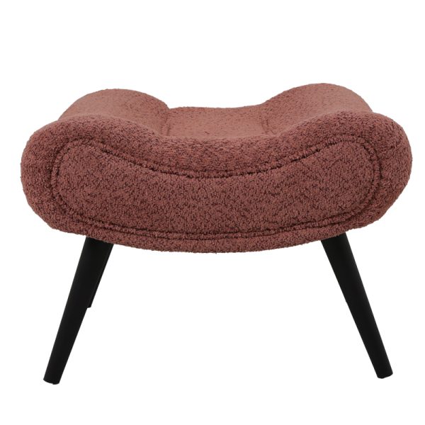 110 000083 3 Silla pakoworld stool - footstool boucle fabric in dusty pink color 68x58x40cmIndoor furniture > Stools