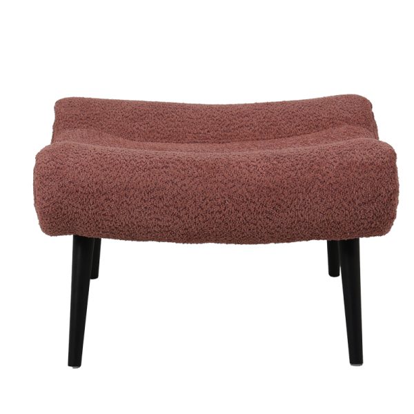 110 000083 4 Silla pakoworld stool - footstool boucle fabric in dusty pink color 68x58x40cmIndoor furniture > Stools