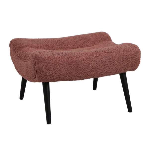 110 000083 Silla pakoworld stool - footstool boucle fabric in dusty pink color 68x58x40cmIndoor furniture > Stools