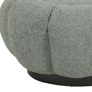 110 000088 2 Nester pakoworld stool boucle fabric in light green color D60x31cmIndoor furniture > Living room armchairs
