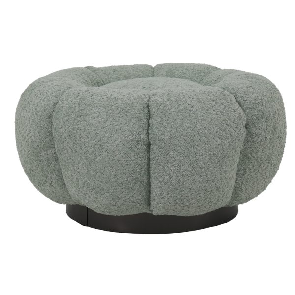 110 000088 3 Nester pakoworld stool boucle fabric in light green color D60x31cmIndoor furniture > Living room armchairs