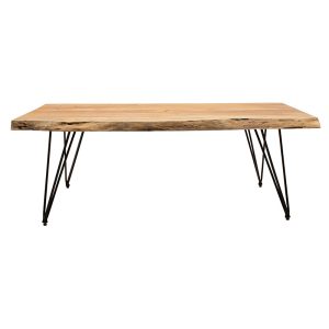 113 000001 2 Coffee table Rich pakoworld solid wood 4cm natural-leg black 130x69x46cmBOHO CHIC > Coffee Tables