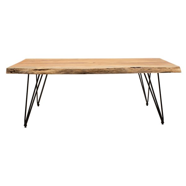 113 000001 2 Coffee table Rich pakoworld solid wood 4cm natural-leg black 130x69x46cmBOHO CHIC > Coffee Tables