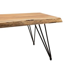 113 000001 4 Coffee table Rich pakoworld solid wood 4cm natural-leg black 130x69x46cmBOHO CHIC > Coffee Tables