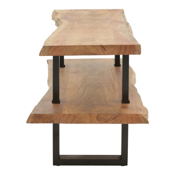 113 000037 2 TV cabinet Fuji pakoworld natural solid acacia wood 140x40x52cmBOHO CHIC > Other Furnishings