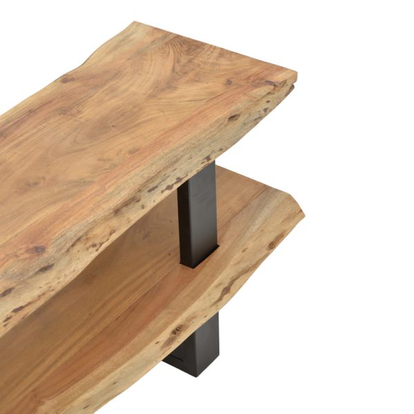 113 000037 3 TV cabinet Fuji pakoworld natural solid acacia wood 140x40x52cmBOHO CHIC > Other Furnishings