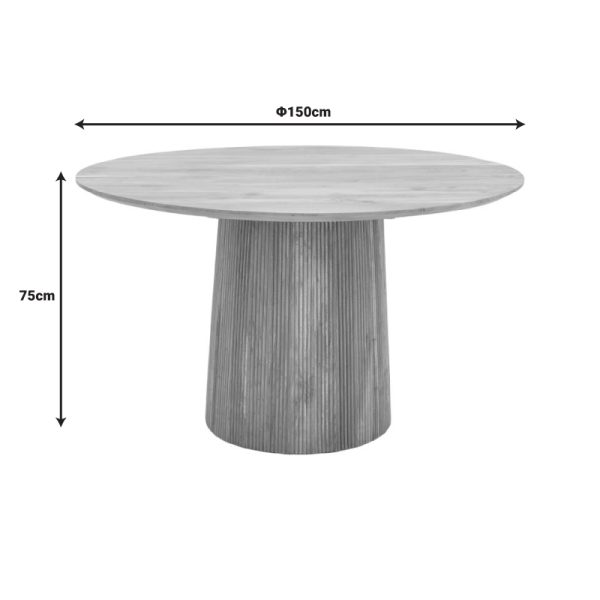 113 000044 3 Canicule table pakoworld solid acacia wood in natural shade D150x75cmBOHO CHIC > Dining Tables