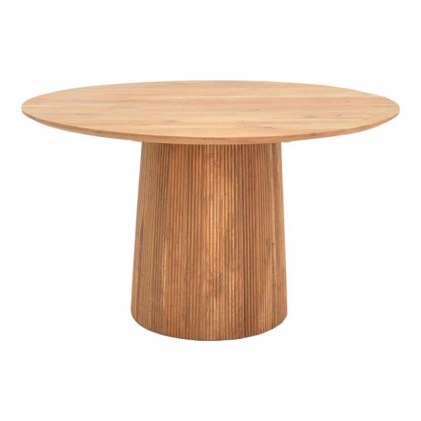 113 000044 Canicule table pakoworld solid acacia wood in natural shade D150x75cmBOHO CHIC > Dining Tables