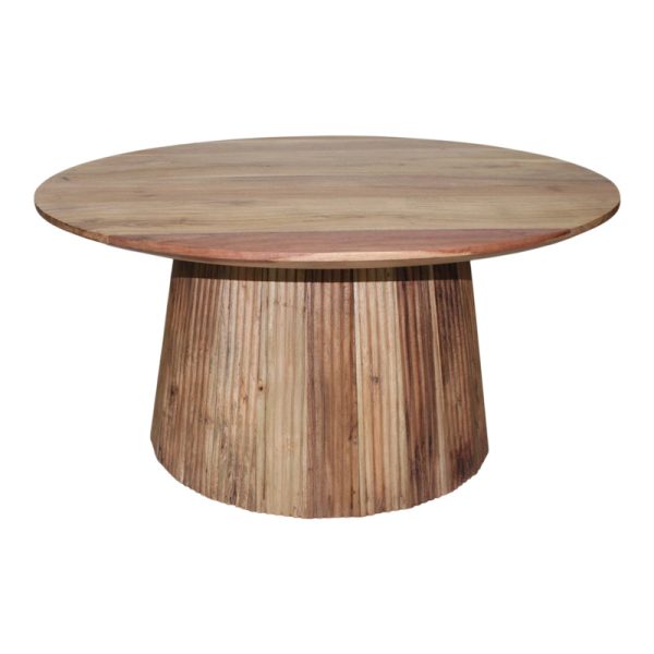 113 000047 Canicule I pakoworld table, solid acacia wood in natural shade, Φ80x40cmIndoor furniture > Coffee tables
