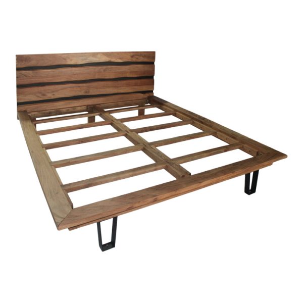 113 000050 2 Imena pakoworld bed, solid acacia wood, natural color 160x200cmIndoor furniture > Beds