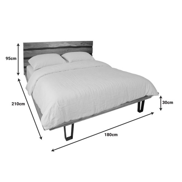 113 000050 3 Imena pakoworld bed, solid acacia wood, natural color 160x200cmIndoor furniture > Beds