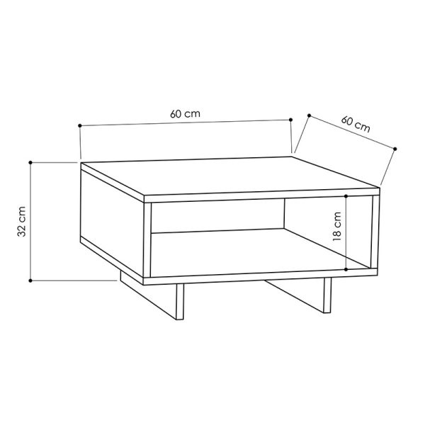 119 000727 2 Coffee Table Hola pakoworld in antracite color 60x60x32Indoor furniture > Coffee tables