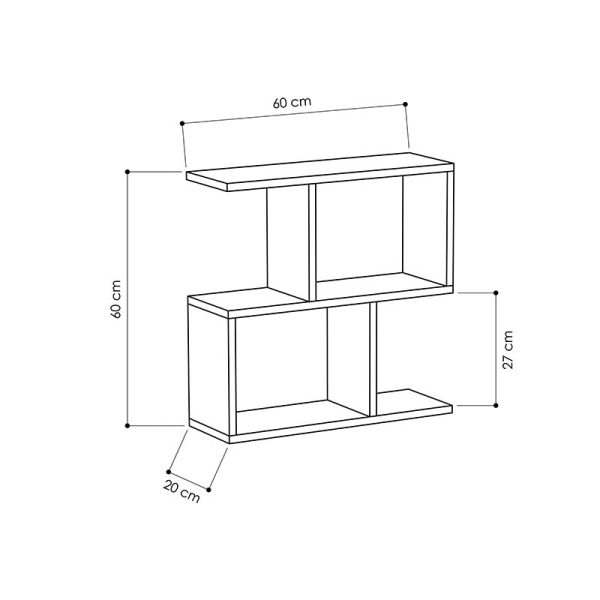 119 000731 2 Side table Homemania pakoworld in oak color 60x20x60cmIndoor furniture > Tables auxiliary