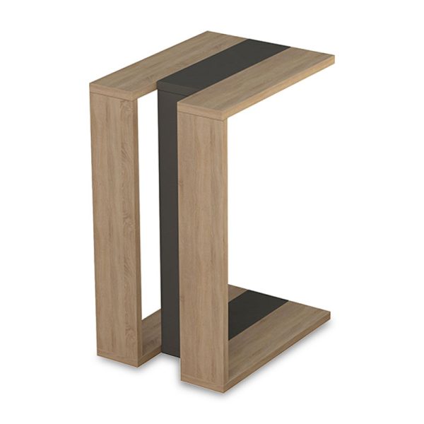 119 000768 End table Muju pakoworld oak-anthracite 40x30x57cmIndoor furniture > Tables auxiliary