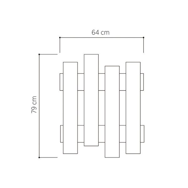 119 000784 2 Wall hanger Wave pakoworld natural Color 64x4x79cmIndoor furniture > Hoods - Hangers