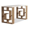 119 000806 Zayn ΙΙ pakoworld desk with shelf-MDF natural-white 107x40x110cmOffice furniture > Working desk