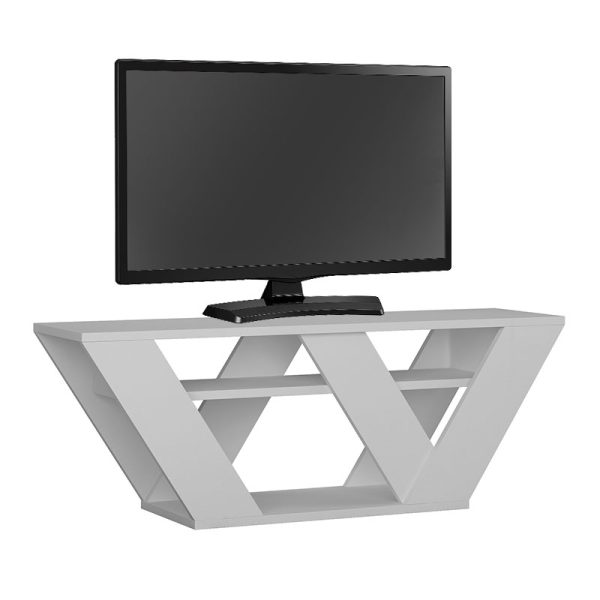 119 001081 Pipralla pakoworld TV Stand in white color 110x30x40cmIndoor furniture > TV stands