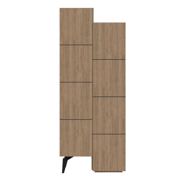 119 001131 3 Multipurpose cabinet Romane cabinet pakoworld natural 62.2x37.4x155.4cmIndoor furniture > Shoe storage cabinet & cupboards