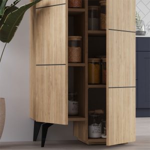 119 001131 4 Multipurpose cabinet Romane cabinet pakoworld natural 62.2x37.4x155.4cmIndoor furniture > Shoe storage cabinet & cupboards