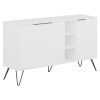 119 001133 End table Muju pakoworld natural-white marble-mocha 40x30x57cmIndoor furniture > Tables auxiliary