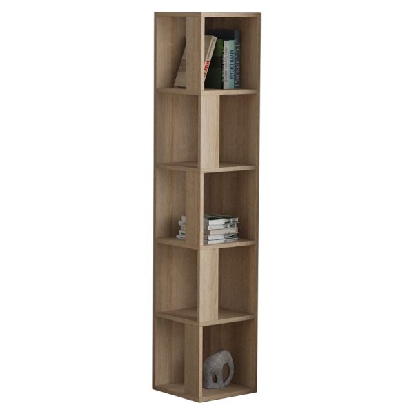119 001144 Corner bookcase Raphael pakoworld natural 31.5x31.5x159cmIndoor furniture > Bookshelves