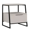 119 001164 Double bed Norse pakoworld PU with storage space in grey matte 160x200cmIndoor furniture > Beds