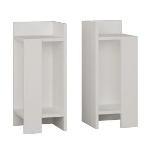 119 001179 Nightstand Immerse pakoworld set 2 pics white 27x25x60cmIndoor furniture > Bedside tables