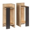 119 001181 Nightstand Johana pakoworld black-oak 45x40x50cmIndoor furniture > Bedside tables