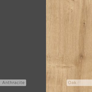 119 001181 2 Nightstand Immerse pakoworld set 2 pics oak-anthracite 27x25x60cmIndoor furniture > Bar stools