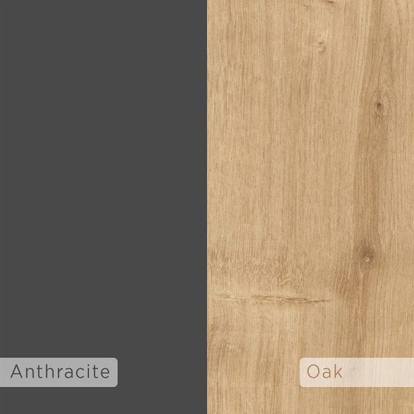 119 001181 2 Nightstand Immerse pakoworld set 2 pics oak-anthracite 27x25x60cmIndoor furniture > Bar stools