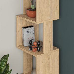 119 001185 2 Bookcase - Column Piri pakoworld oak melamine 35x30x161cmIndoor furniture > Bookshelves