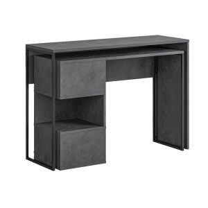 119 001190 2 Working foldable desk Badau pakoworld melamine dark grey 110x37x77cmOffice furniture > Working desk