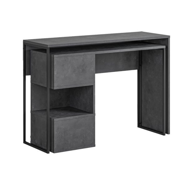 119 001190 2 Working foldable desk Badau pakoworld melamine dark grey 110x37x77cmOffice furniture > Working desk