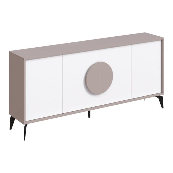 119 001236 Buffet Gora pakoworld in white-mocha color 180x35.6x82cmIndoor furniture > Buffets