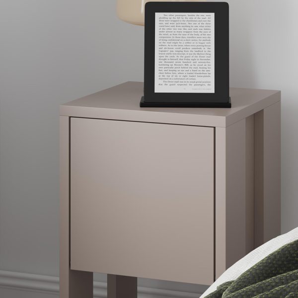 119 001240 4 Nightstand Ema pakoworld melamine in light mocha color 30x30x55cmIndoor furniture > Bedside tables
