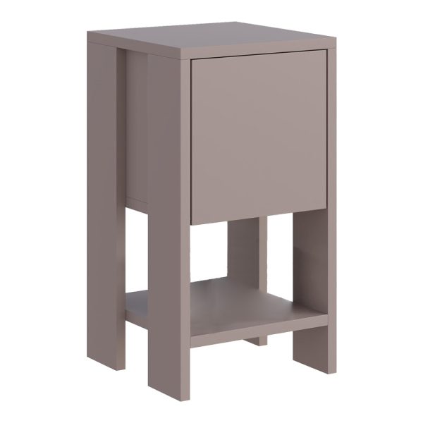 119 001240 Nightstand Ema pakoworld melamine in light mocha color 30x30x55cmIndoor furniture > Bedside tables