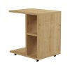 120 000509 Floor-standing shelf with cabinet Kuili pakoworld metal black-mdf in walnut shade 60x36x121cmIndoor furniture > Home organization > Kitchen > Shelves