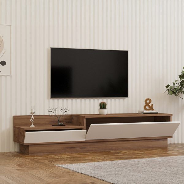120 000533 2 Eclipse pakoworld TV cabinet in cream-oak shade 160x35x35cmIndoor furniture > TV stands