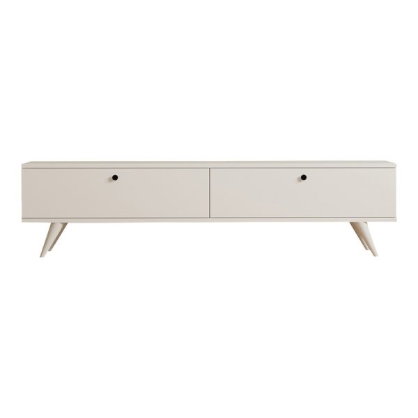 120 000547 4 Jate pakoworld TV cabinet in white 160x25x40cmIndoor furniture > TV stands