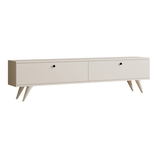 120 000547 Jate pakoworld TV cabinet in white 160x25x40cmIndoor furniture > TV stands