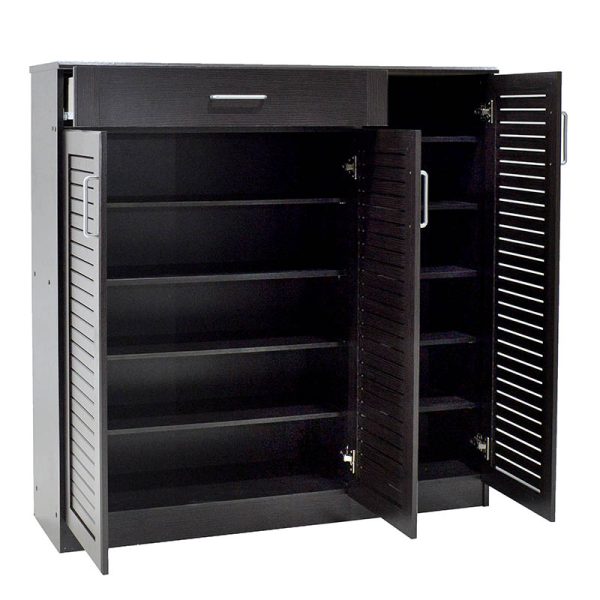123 000004 2 Shoe cabinet Sante pakoworld 30 pairs wenge 120x37x123cmIndoor furniture > Shoe storage cabinet & cupboards