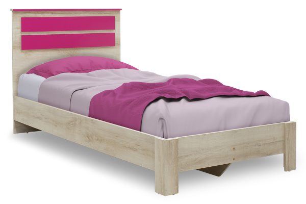 123 000077 Bed Looney pakoworld in castillo-pink color 100x200cmIndoor furniture > Children's Room